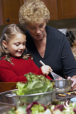 making salad dressing