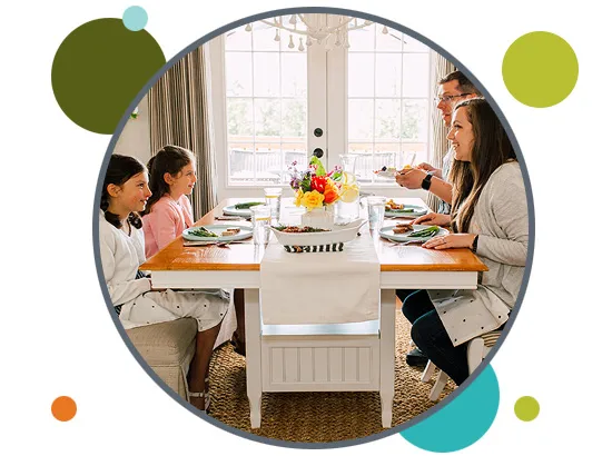 eat and connect together