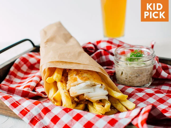 Cod Fish N Chips with Tangy Tartar Sauce