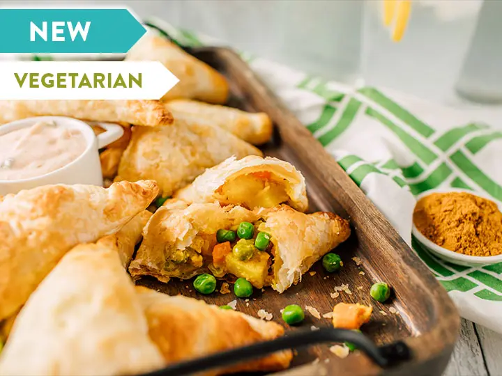 Vegetable Samosas with Chutney Dipping Sauce