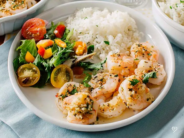 Crispy Garlic Shrimp over Rice