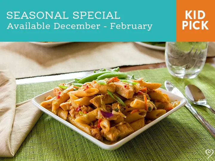 Penne with Chicken and Peanut Sauce