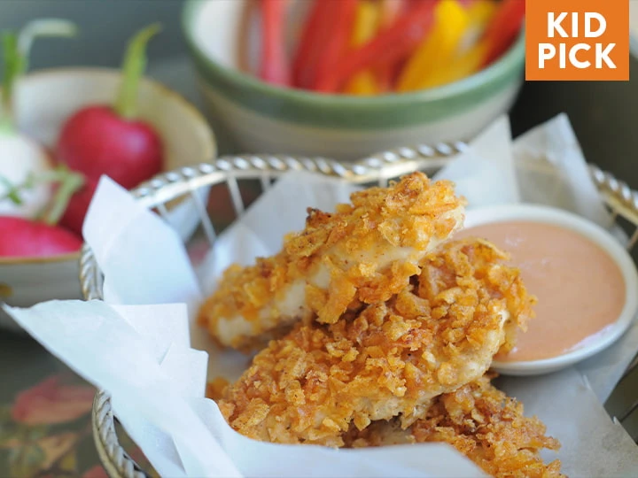BBQ Chip Chicken Tenders & Crispy Shoestring Fries