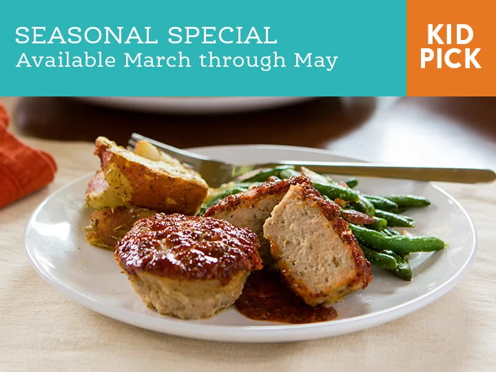 Mini Turkey Meatloaves with Bacon Ranch Green Beans