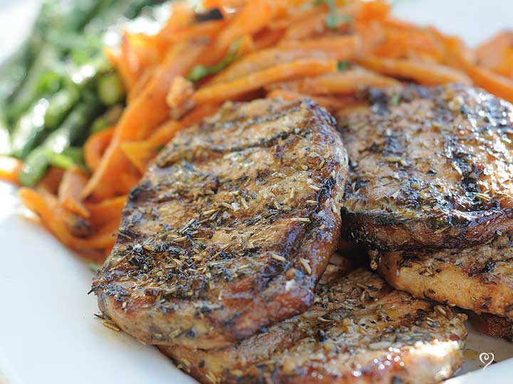 Campfire Grilled Pork Chops with Chipotle Maple Corn