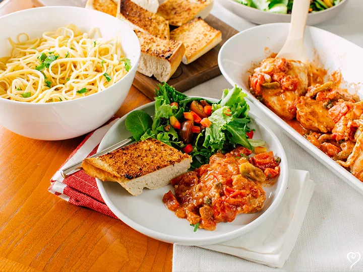 Classic Chicken Cacciatore with Linguine