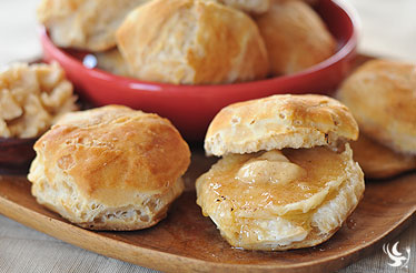 Home Style Biscuits with Cinnamon Honey Butter