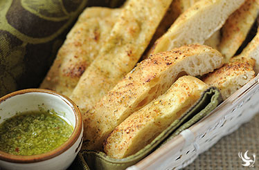 Italian Bread with Parmesan Garlic Dipping Oil