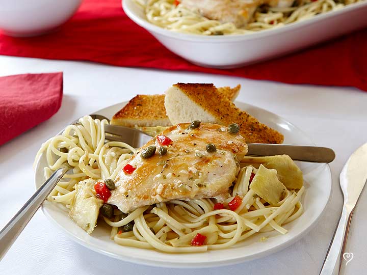 Lemon Chicken Piccata with Orzo